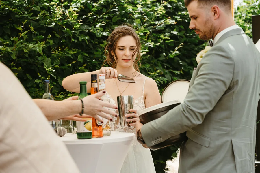 Spontaner Hochzeitsschnappschuss