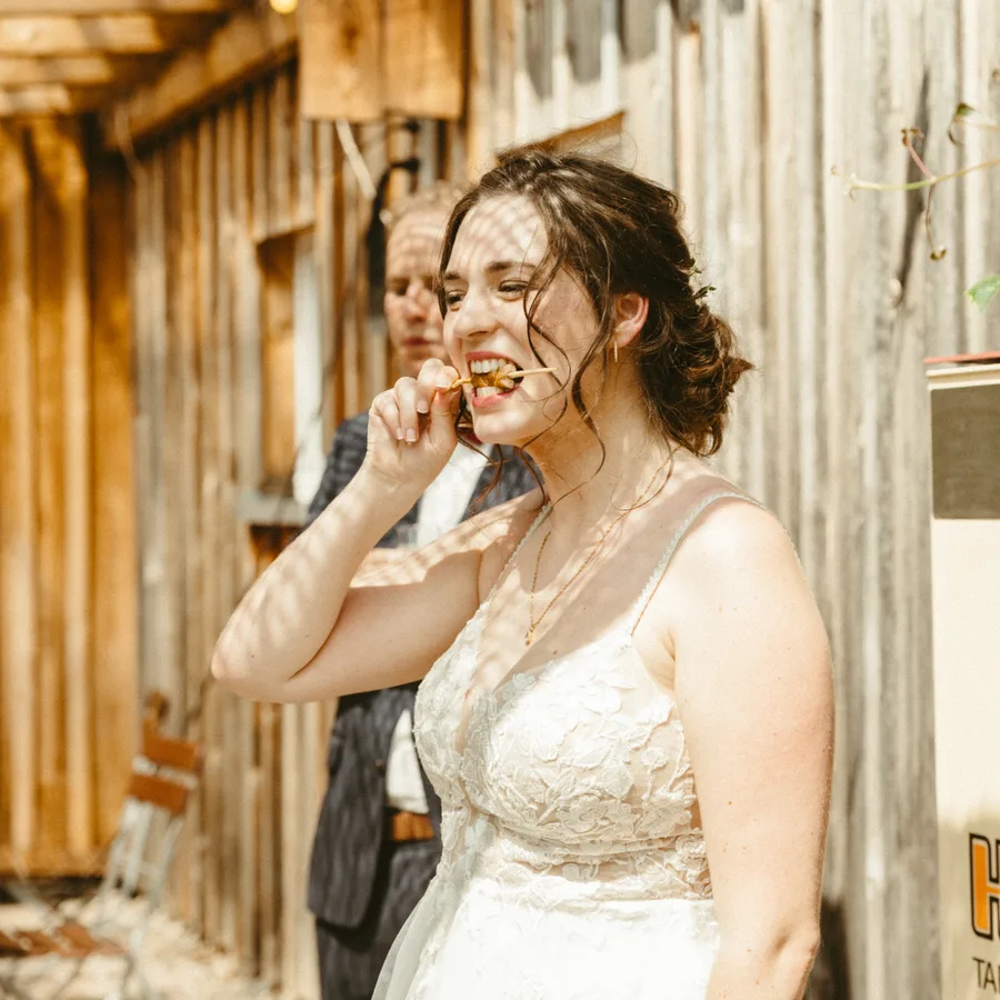 Spontaner Hochzeitsschnappschuss