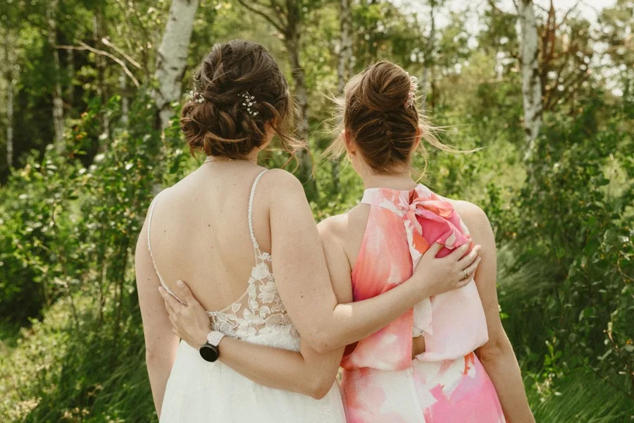 Spontaner Hochzeitsschnappschuss