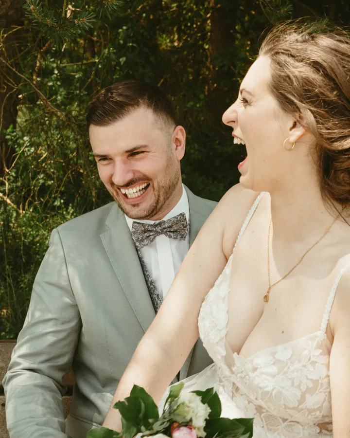 Spontaner Hochzeitsschnappschuss