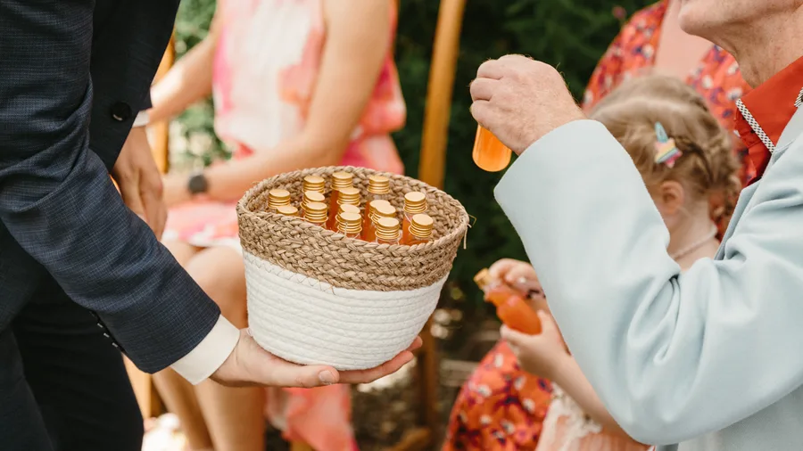 Spontaner Hochzeitsschnappschuss