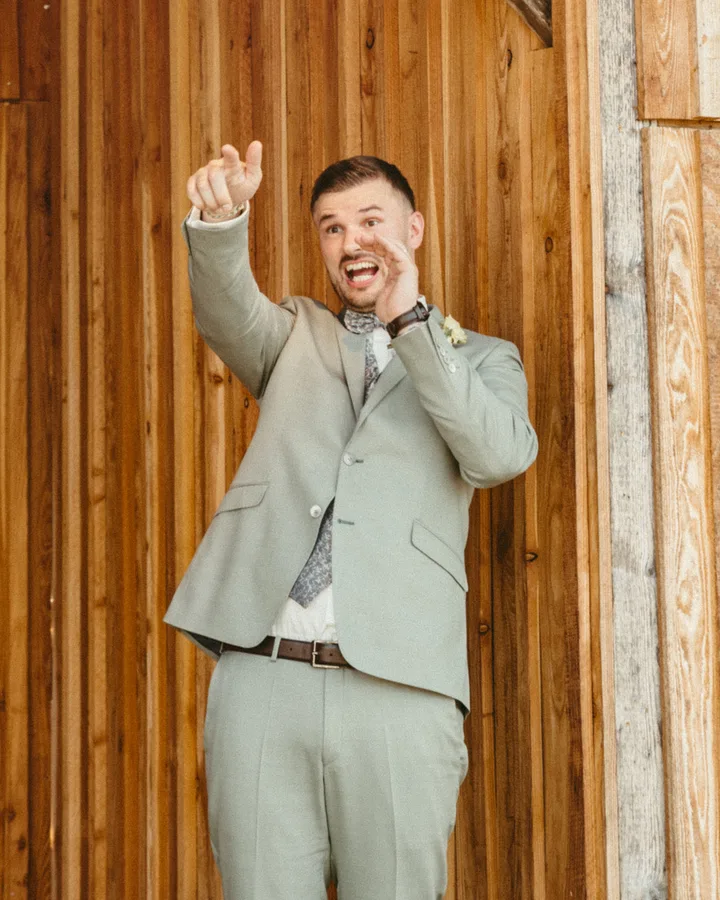 Spontaner Hochzeitsschnappschuss